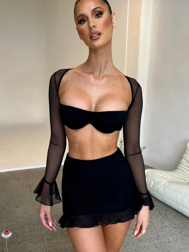 Femmora Mesh Sexy Dress Set