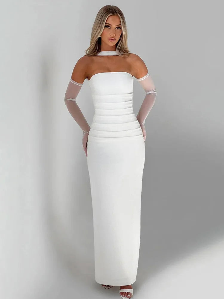 Femmora Strapless Backless  Maxi Dress