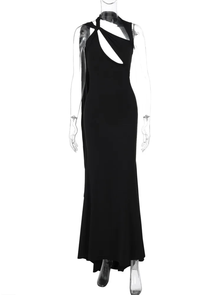 Femmora Hollow Out Sleeveless Maxi Dress