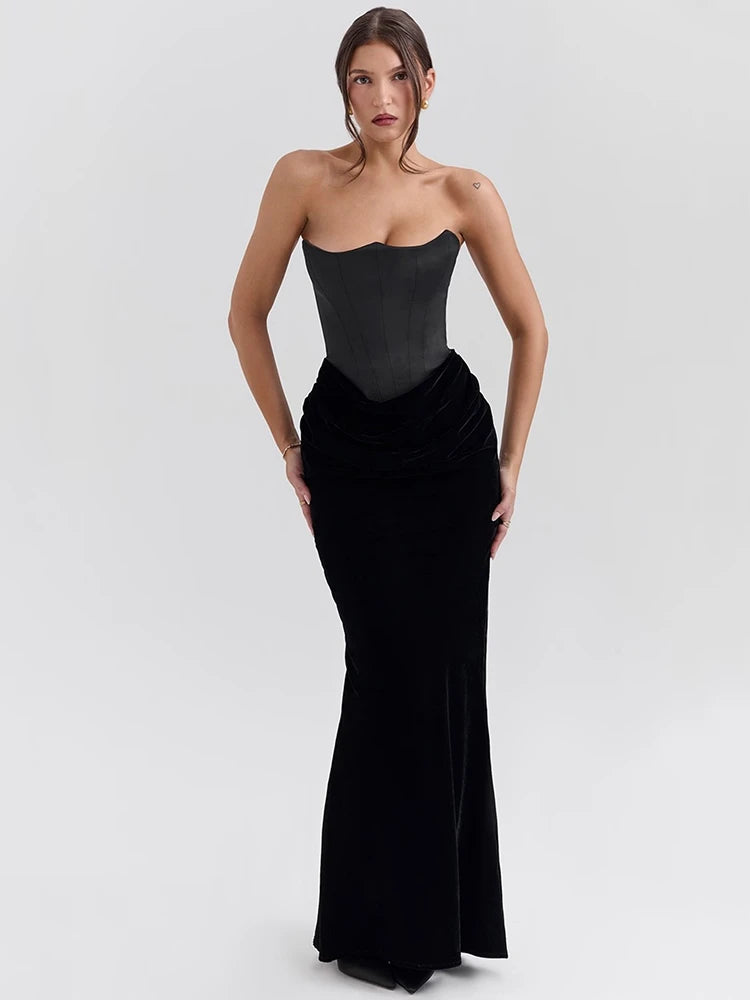 Femmora Off-shoulder Strapless Maxi Dress