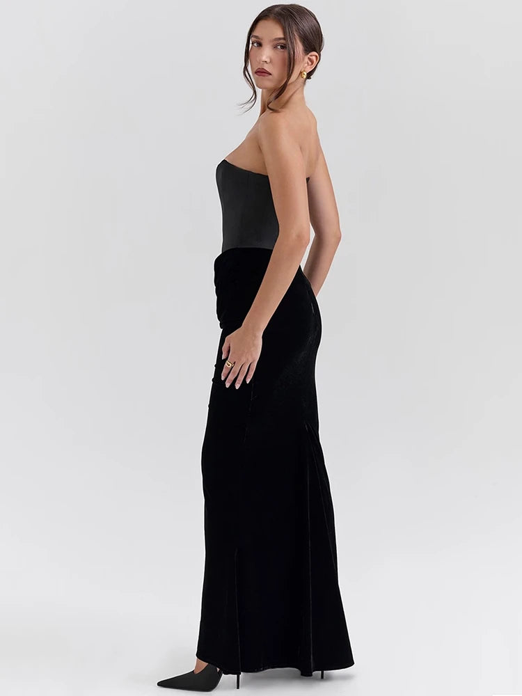 Femmora Off-shoulder Strapless Maxi Dress