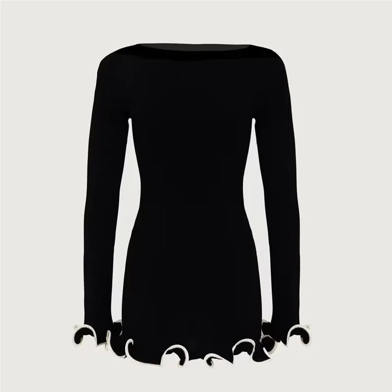 Femmora Long Sleeve Knit Mini Dress