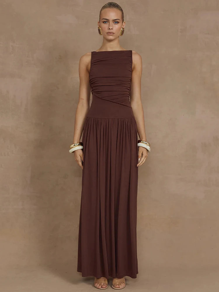 Femmora Elegant Sleeveless Maxi Dress