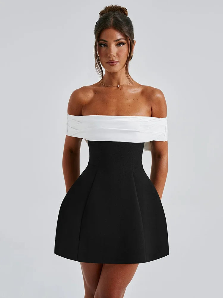 Femmora Bow Backless Mini Dress