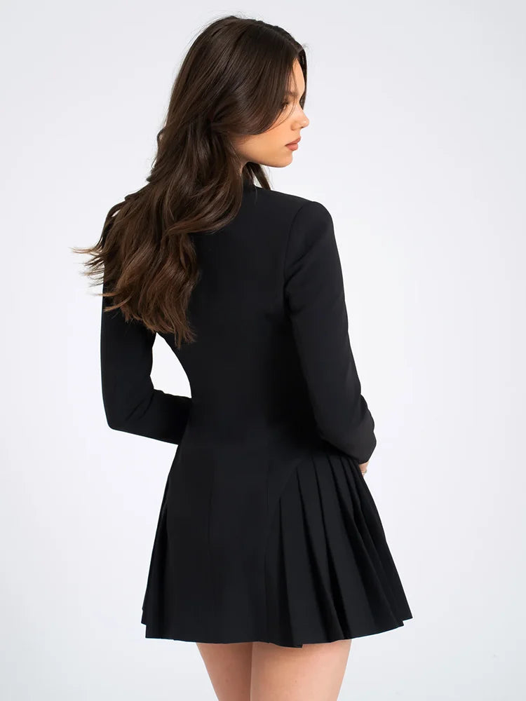 Femmora Black Blazer Mini Dress