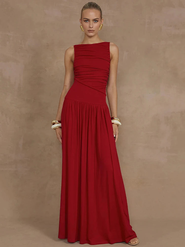 Femmora Elegant Sleeveless Maxi Dress