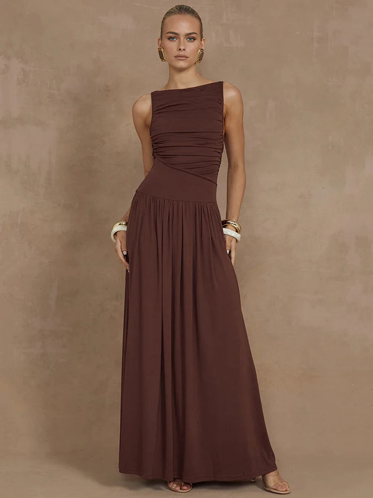 Femmora Elegant Sleeveless Maxi Dress